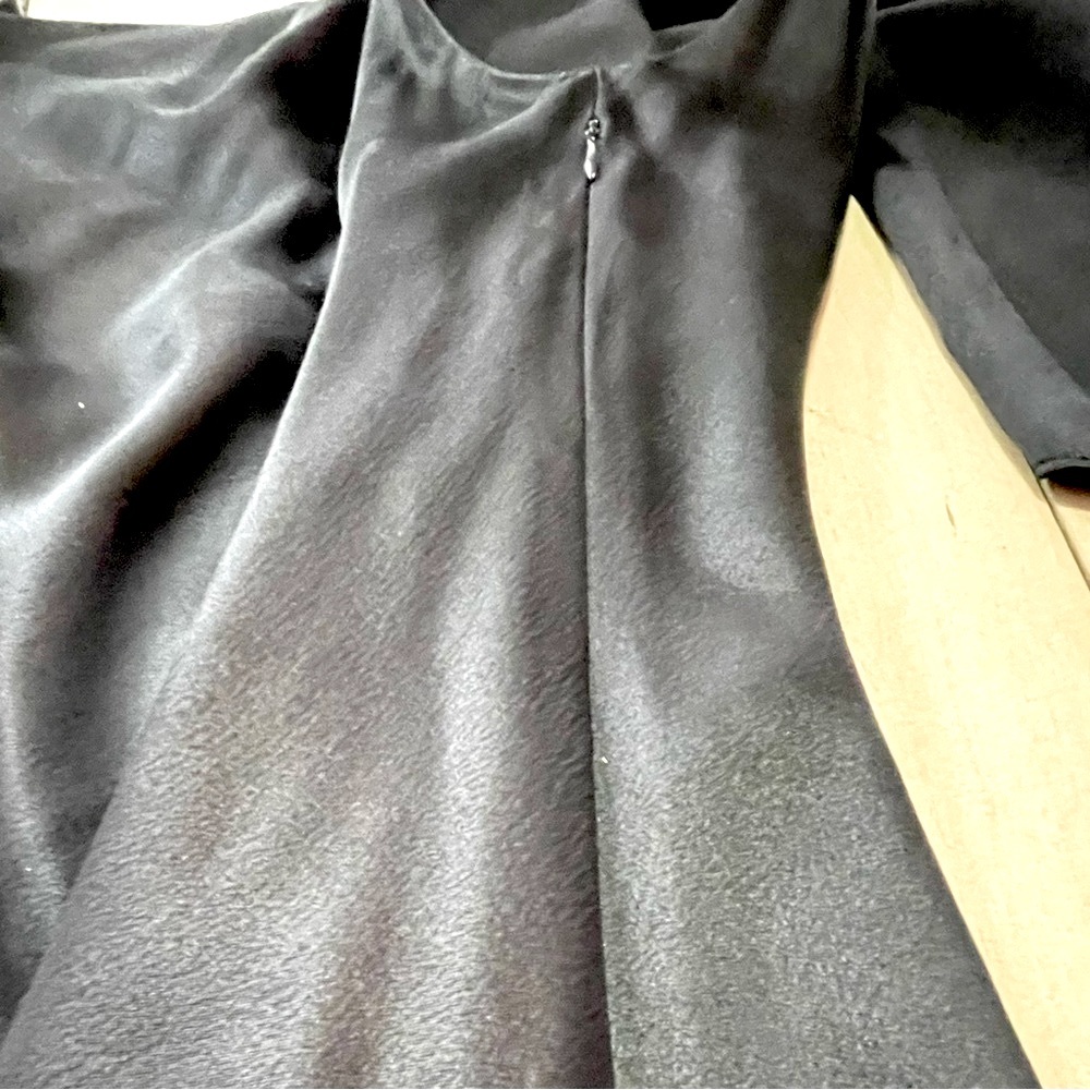 Ann Taylor Black One Shoulder Silk Dress - Picture 7 of 9